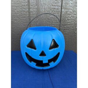 Blue Plastic Pumpkin Halloween Bucket Handle General Foam Trick or Treat